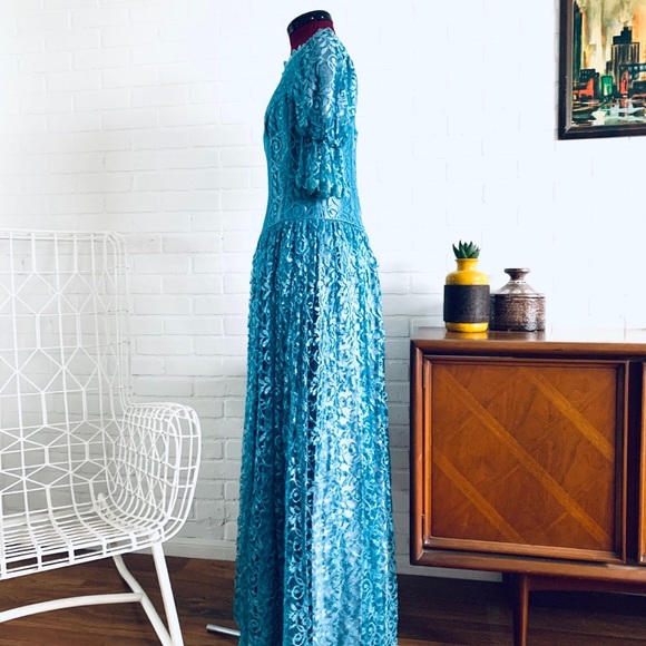 70s Lace Dress made in US by JC Penney - Picture 8 of 9